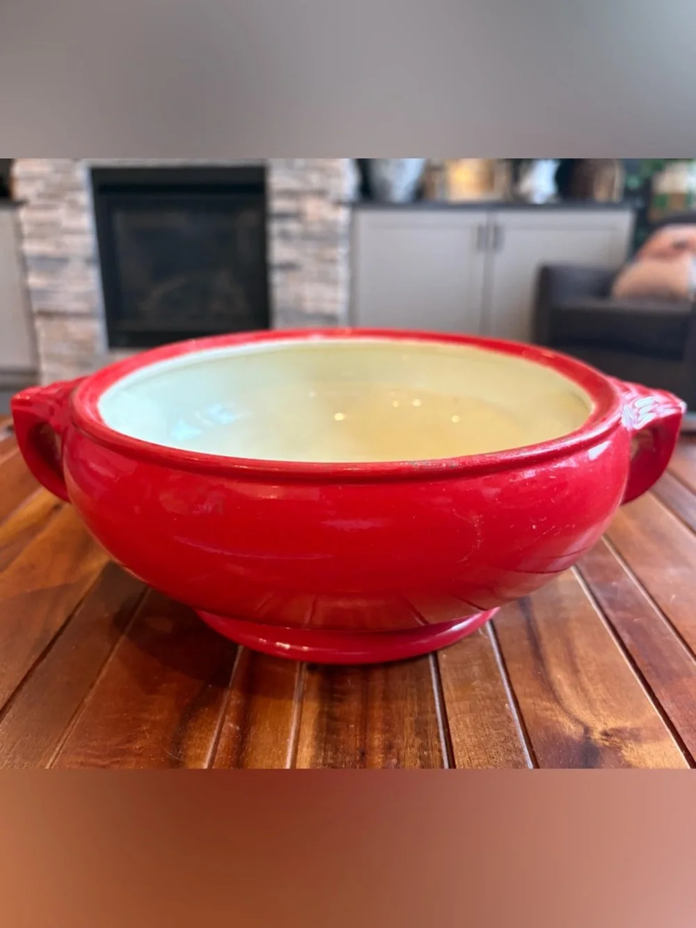 Vintage Hall Superior Quality Lidded Sundial Casserole Dish Red 10